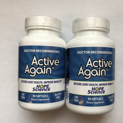 Active Again (EFAC ®) 2-Pack Human Grade Joint Support 90 Soft Gels -Save 20% plus Free Delivery